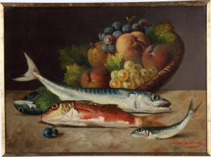 MALACREA Francesco 1812-1886,Natura morta con pesci e frutta,Cambi IT 2024-02-29