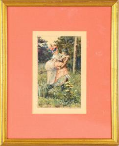MALASSIS Edmond 1874-1944,Couple dans la clarière,1916,Cannes encheres, Appay-Debussy FR 2023-12-15