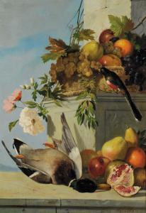 MALATESTA Narciso 1835-1896,Natura morta con frutta e uccelli,Cambi IT 2010-12-15
