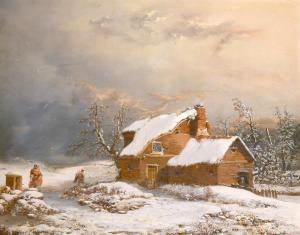 MALBON William,A winter landscape with figures gathering provisio,John Nicholson 2021-04-21