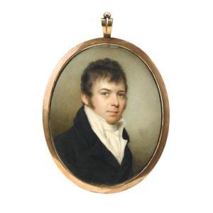 MALBONE Edward Green 1777-1807,Miniature portrait of a young gentleman,Freeman US 2015-11-11