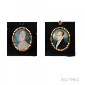 MALBONE Edward Green 1777-1807,Portraits of Aleph and Francis Brinley,Skinner US 2018-08-12