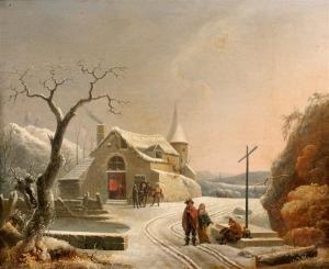 MALBRANCHE Louis Claude 1790-1838,Paysage de neige,Tajan FR 2012-12-12