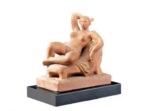 MALDARELLI Oronzio,une jeune femme nue allongée sur une méridienne.,1950,Aguttes 2013-03-22
