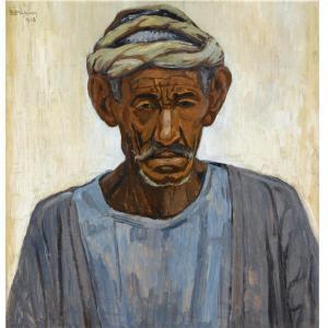 MALEAS Konstantinos 1879-1928,PORTRAIT OF AN EGYPTIAN,1923,Sotheby's GB 2006-11-15