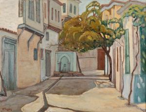MALEAS Konstantinos 1879-1928,Ruelle à Mytilène,1921-1923,Cornette de Saint Cyr FR 2023-11-22