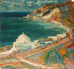 MALEAS Konstantinos 1879-1928,Santorini,1924,Shapiro Auctions US 2023-10-21