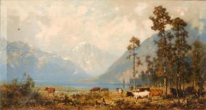 MALECKI Wladyslaw Aleksander 1836-1900,Cattle Grazing,1878,Skinner US 2023-11-02