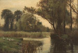 MALECKI Wladyslaw Aleksander 1836-1900,Marsh landscape with water fowl,Aspire Auction US 2017-05-27