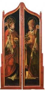 MALER ZU SCHWAZ Hans 1485-1529,Saint Nicolas de Bari et saint Rupert,Aguttes FR 2008-12-19