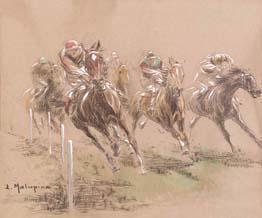 MALESPINA Louis Ferdinand 1874-1940,Corsa dei cavalli,Finarte IT 2009-09-23