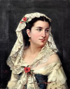 MALESZEWSKI Tytus 1827-1898,Portret kobiety,Rempex PL 2021-06-30