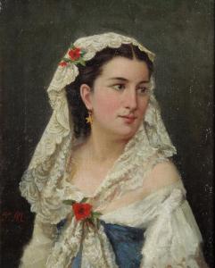 MALESZEWSKI Tytus 1827-1898,Portret kobiety,Rempex PL 2022-03-16