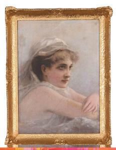 MALESZEWSKI Tytus 1827-1898,Portret kobiety,Desa Unicum PL 2008-02-28