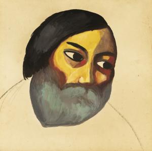 MALEVICH Kasimir Sevrinovitch 1878-1935,HEAD OF A PEASANT,1911,Sotheby's GB 2014-06-02