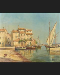 MALFROY Henri 1895-1944,LES MARTIGUES,Besch Cannes Auction FR 2023-12-30