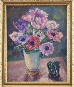 MALHERBE William 1884-1951,Bouquet d'anémones,1928,Osenat FR 2010-10-24