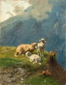 MALI Christian Friedrich 1832-1906,Schafe auf einer Hochalm,Zeller DE 2017-04-20