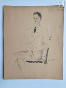 MALIAVINE Philippe Andreevitch 1869-1940,Portrait d\’homme assis,1930,Millon & Associés 2024-02-08