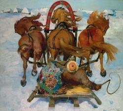 MALJAVIN Filipp Andreevič 1869-1940,A sleigh ride,1933,Christie's GB 2009-12-01