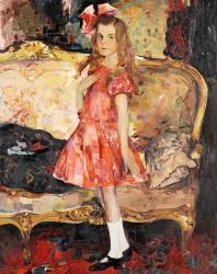MALJAVIN Filipp Andreevič 1869-1940,Portrait of a young girl in a pink dress,Bonhams GB 2019-06-05
