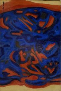 MALLA Keshav 1944,Abstraction bleue et rouge,1973,Rossini FR 2016-11-24