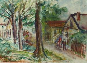 MALLOY THOMAS 1913-2008,NEIGHBORHOOD STREET SCENE,Sloans & Kenyon US 2014-04-12