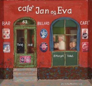 MALMROS Frede 1919,Cafe Jan og Eva,1991,Bruun Rasmussen DK 2022-08-30