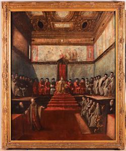 MALOMBRA Pietro 1556-1618,Il Doge e i Senatori nella Sala del Collegio in Pa,1930,Cambi 2016-11-15