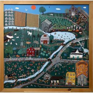 MALONEY SHEILA RUTH 1937,UNTITLED (BUSY RURAL VIEW),1991,Waddington's CA 2021-03-04