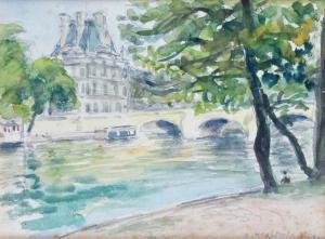 MALTERRE Andre 1889-1975,LA SEINE, LE LOUVRE,1910,Pillon FR 2015-01-18