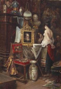 MALYSHEV Nikolai Tarasievich 1851,Le model dans l'atelier,Christie's GB 2015-11-17
