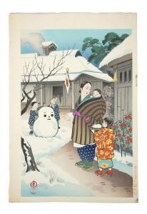 MAMORU Hiyoshi 1885,Snow man or Snow Daruma,Adams IE 2021-11-23