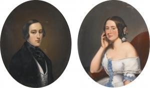 MANARA Horace de 1804,PORTRAITS OF A GENTLEMAN AND A LADY,1892,Sotheby's GB 2016-03-02