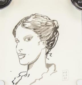 MANARA Milo 1945,portrait sketch of a woman,888auctions CA 2024-01-11