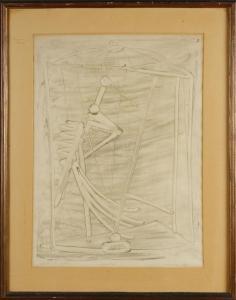 MANCA Mauro 1913-1969,Uccello in gabbia,1948,Capitolium Art Casa d'Aste IT 2019-11-06