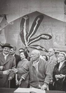 MANCIET Pierre,Pablo Picasso et Maurice Thorez lors de l'inaugura,1958,Yann Le Mouel 2023-11-14