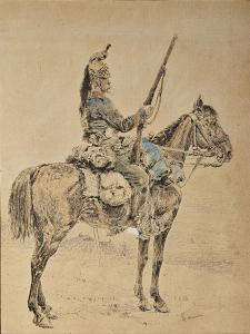 MANCINI Francesco, Lord 1829-1905,Soldato a cavallo,Errico casa d'aste IT 2023-05-27