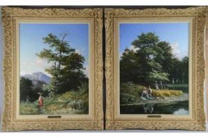 MANCINI 1900-1900,Landscapes with figures,1957,Ewbank Auctions GB 2015-06-17