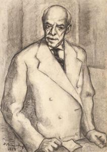 MANDRU Ion 1897-1980,Portrait of Doctor Gheorghe Marinescu,1954,Artmark RO 2023-01-18