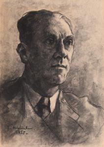 MANDRU Ion 1897-1980,Portrait of the collector Ioan Dumitrescu-Popovici,1955,Artmark RO 2023-07-12