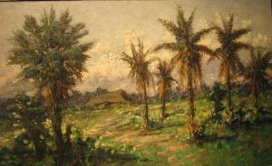 MANDUAU Édouard Jean Marie 1855-1938,Palm Trees in Paraguay,Simon Chorley Art & Antiques 2010-06-24