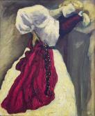 MANE KATZ Emmanuel 1894-1962,Femme en robe blanche,Boisgirard & Associés FR 2009-03-27