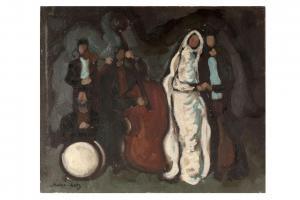 MANE KATZ Emmanuel 1894-1962,Mariés juifs à l'orchestre,Aguttes FR 2024-04-25