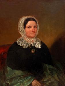 MANES Quido 1828-1880,Lady in a lace bonnet,Meissner Neumann CZ 2012-05-27