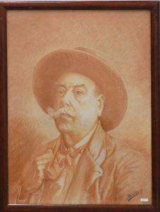 MANESSE Joseph 1855,Auto-portrait,1917,Rops BE 2020-03-01