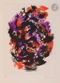 MANESSIER Alfred 1911-1993,Eau-forte en rouge et violet,1974,Ader FR 2024-01-24