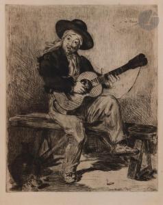 MANET Edouard 1832-1883,Le Chanteur espagnol, ou Le Guitarero,1861,Ader FR 2024-04-03