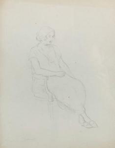 MANET Julie 1878-1966,Femme assise,Damien Leclere FR 2018-12-10