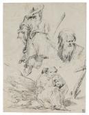 MANFREDI Emilio 1745-1801,A SHEET OF STUDIES,Sotheby's GB 2017-07-05